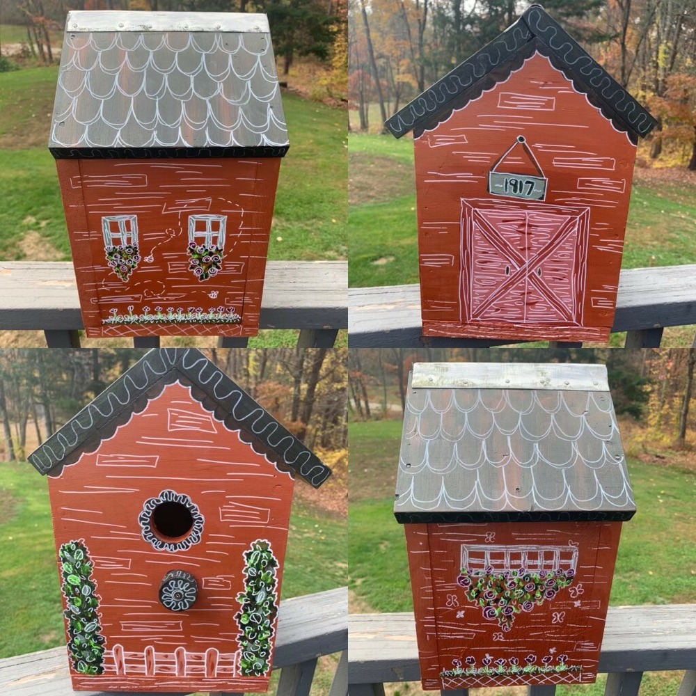 Bird House Handmade & Handed Painted